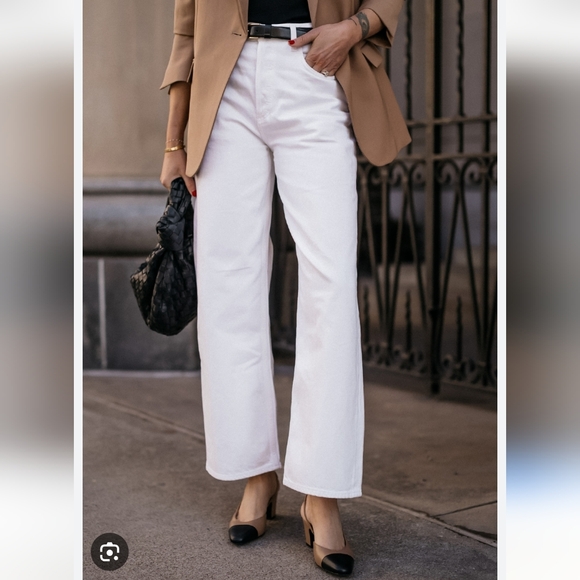 Anthropologie Pants - Letters to Juliet Sicily Raw Frayed Hem High Waist  Wide Leg